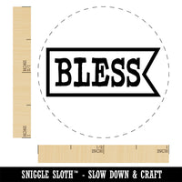 Bless in Flag Rubber Stamp for Stamping Crafting Planners