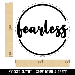 Fearless Cursive Text Rubber Stamp for Stamping Crafting Planners