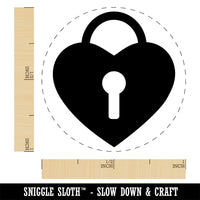 Heart Lock Key Rubber Stamp for Stamping Crafting Planners