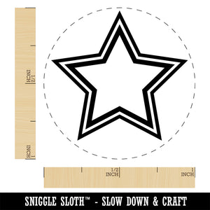 Star Inner Outline Rubber Stamp for Stamping Crafting Planners