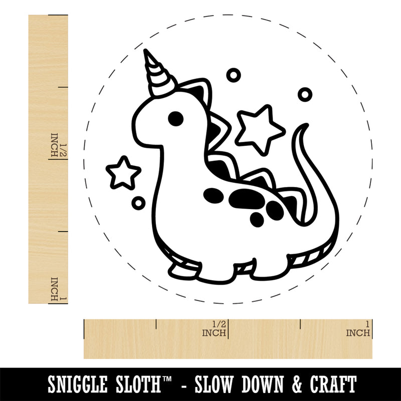 Baby Nursery Dinocorn Dinosaur Unicorn Rubber Stamp for Stamping Crafting Planners