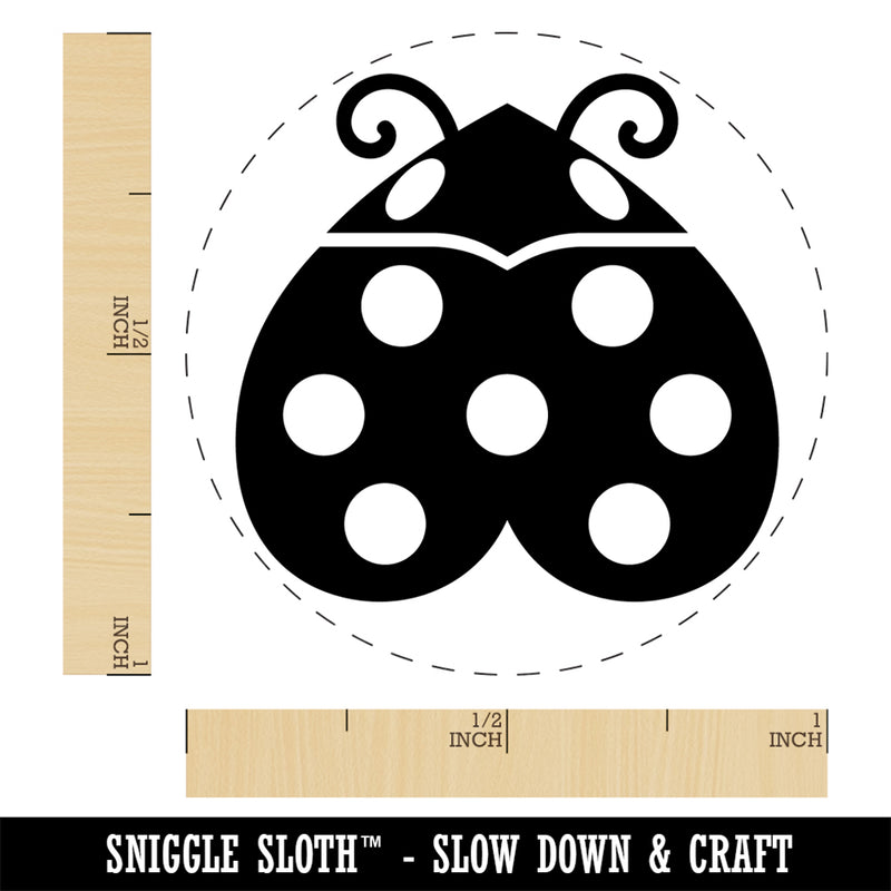 Love Bug Heart Shaped Ladybug Rubber Stamp for Stamping Crafting Planners