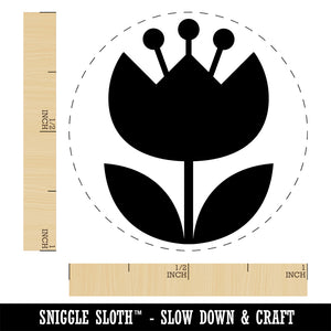 Scandinavian Bulbous Tulip Rubber Stamp for Stamping Crafting Planners