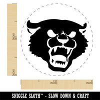 Angry Hissing Cat Face Rubber Stamp for Stamping Crafting Planners