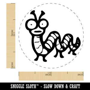 Creepy Weird Worm Caterpillar Rubber Stamp for Stamping Crafting Planners