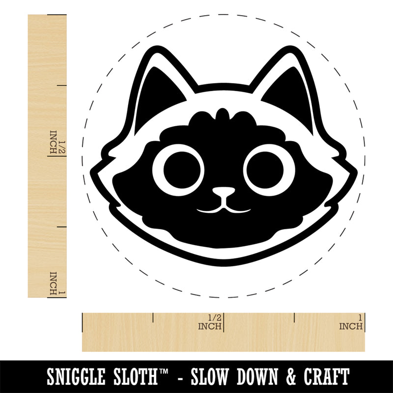 Siamese Himalayan Cat Head Rubber Stamp for Stamping Crafting Planners