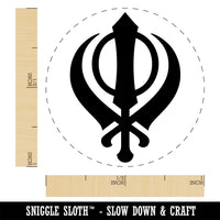 Sikh Khanda Indian Punjab Religious Symbol Rubber Stamp for Stamping Crafting Planners