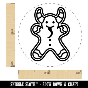 Krampus Gingerbread Cookie Christmas Holiday Rubber Stamp for Stamping Crafting Planners