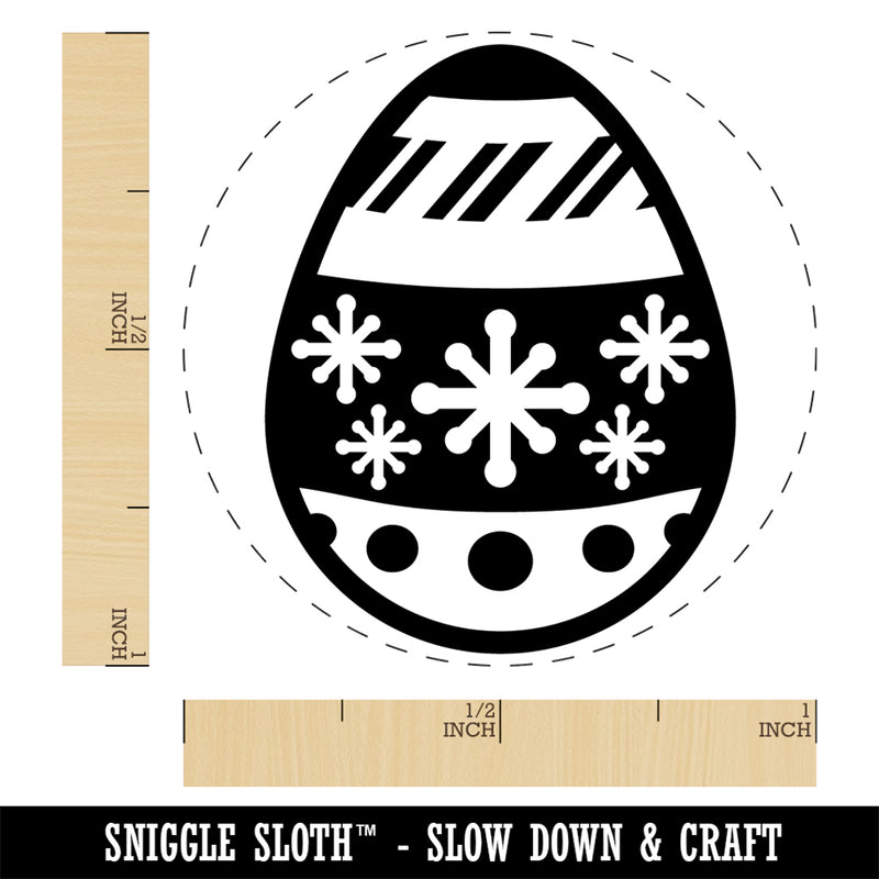 Christmas Ornament Painted Egg Rubber Stamp for Stamping Crafting Planners