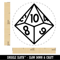 D10 10 Sided Gaming Gamer Dice Critical Role Rubber Stamp for Stamping Crafting Planners