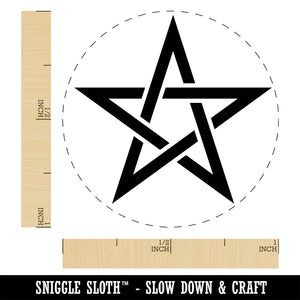 Pentacle Star Witch Wicca Occult Rubber Stamp for Stamping Crafting Planners