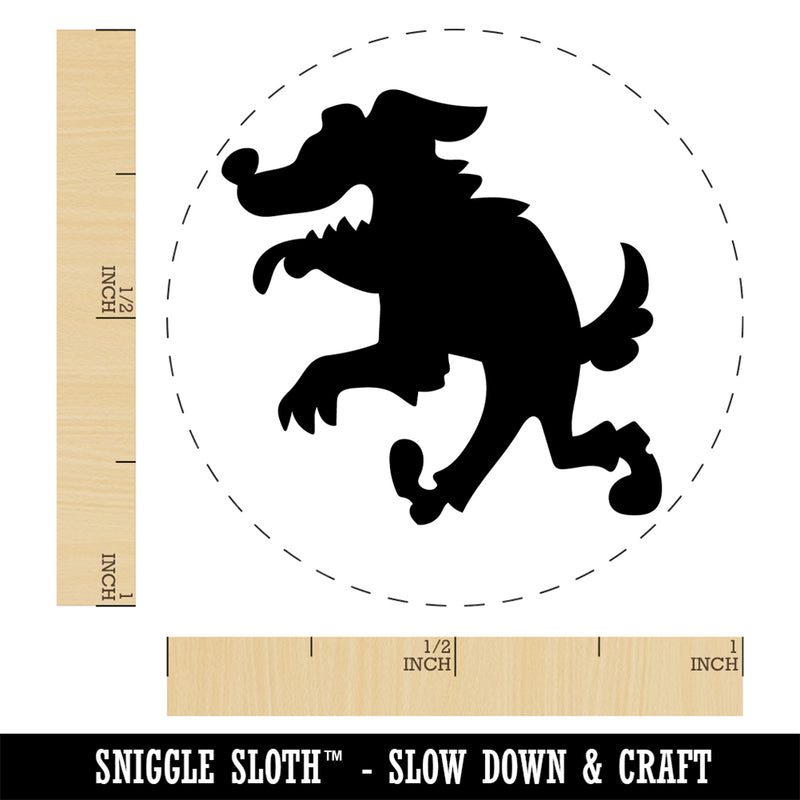 Scruffy Werewolf Dog Wolf Man Monster Halloween Rubber Stamp for Stamping Crafting Planners