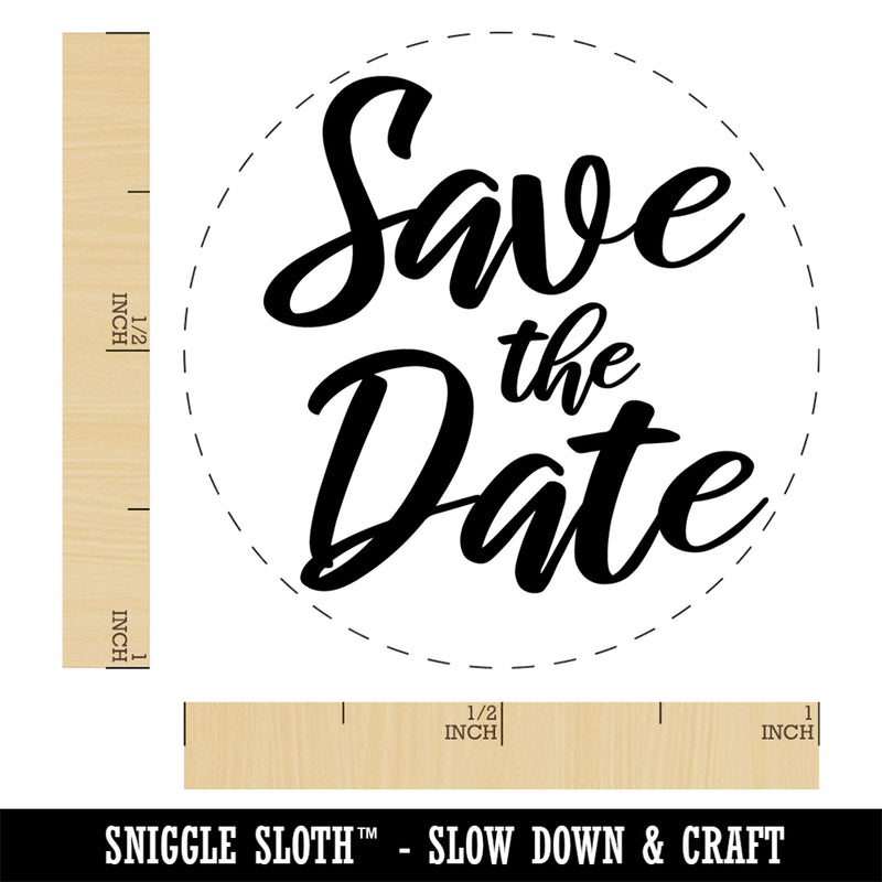 Save the Date Script Rubber Stamp for Stamping Crafting Planners