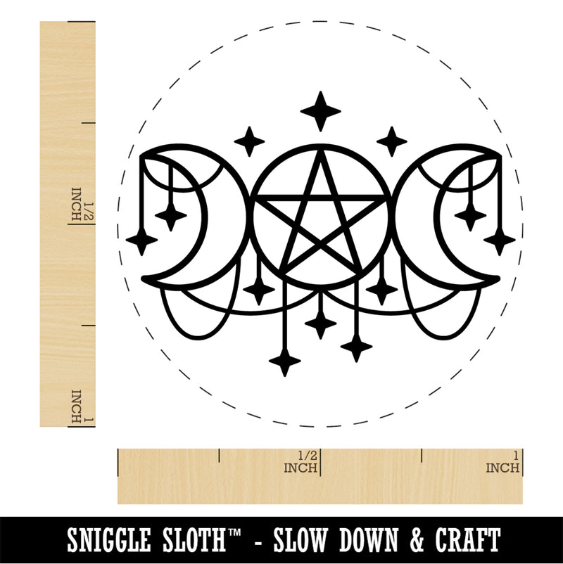 Celestial Moon Goddess Rubber Stamp for Stamping Crafting Planners