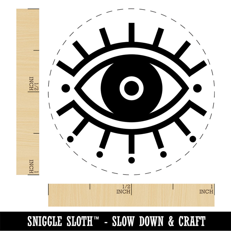 Evil Eye Nazar Charm Rubber Stamp for Stamping Crafting Planners