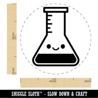 Kawaii Beaker Science Teacher School Rubber Stamp for Stamping Crafting Planners