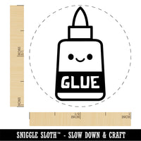 Kawaii Glue Bottle Crafts Teacher School Rubber Stamp for Stamping Crafting Planners