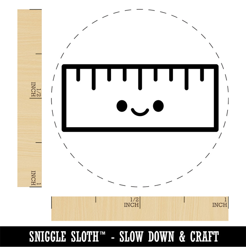 Kawaii Ruler Teacher School Rubber Stamp for Stamping Crafting Planners