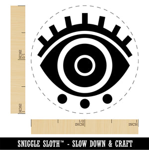 Large Iris Evil Eye Nazar Charm Rubber Stamp for Stamping Crafting Planners