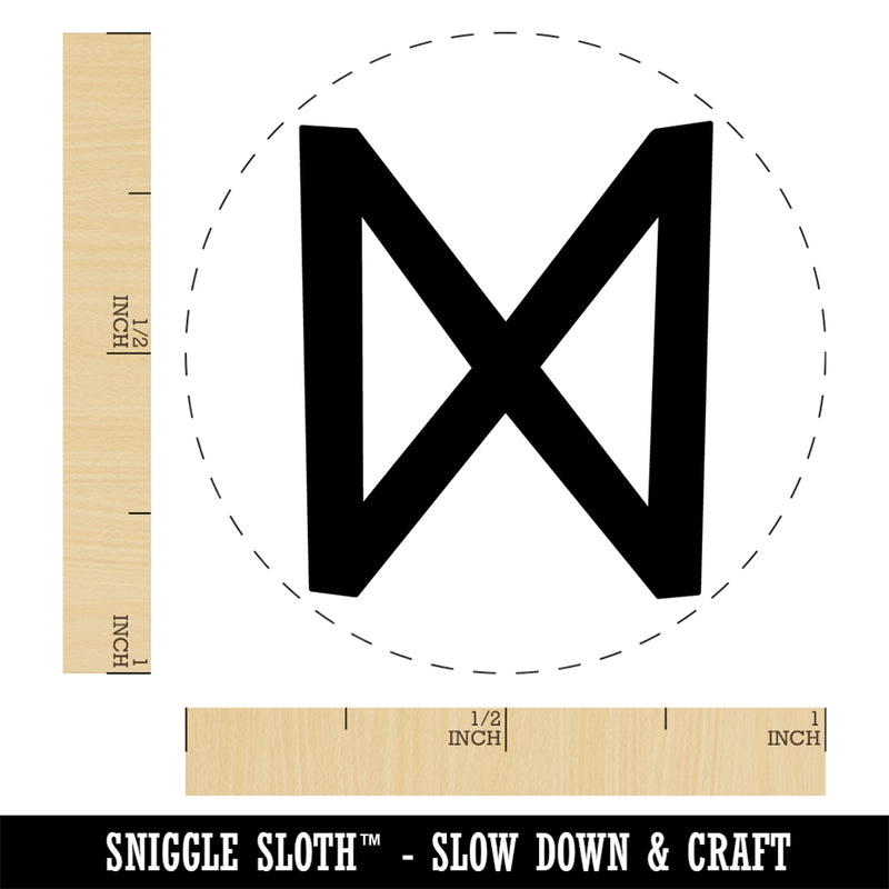 Norse Viking Dwarven Rune Letter D Rubber Stamp for Stamping Crafting Planners