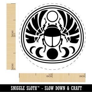 Sacred Celestial Moon Scarab Rubber Stamp for Stamping Crafting Planners