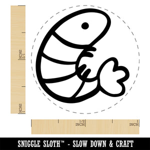 Sea Shrimp Rubber Stamp for Stamping Crafting Planners