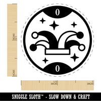 The Jester Tarot Card Rubber Stamp for Stamping Crafting Planners