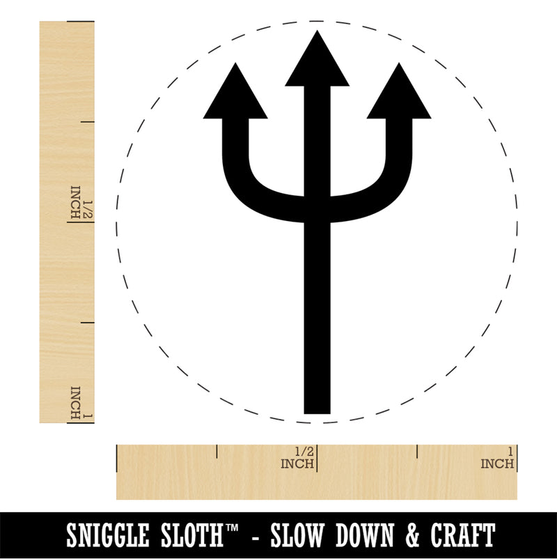 Trident Pitchfork Rubber Stamp for Stamping Crafting Planners