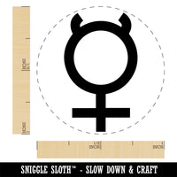 Astronomy Mercury Astrology Planet Symbol Rubber Stamp for Stamping Crafting Planners