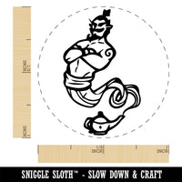 Djinn Jinn Genie Magical Lamp Rubber Stamp for Stamping Crafting Planners