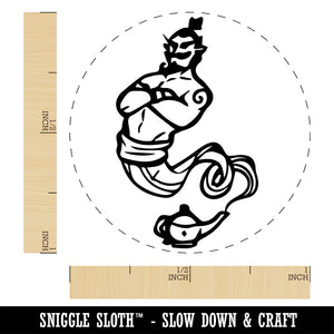 Djinn Jinn Genie Magical Lamp Rubber Stamp for Stamping Crafting Planners