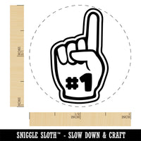 Foam Finger Sports Number One Fan Rubber Stamp for Stamping Crafting Planners