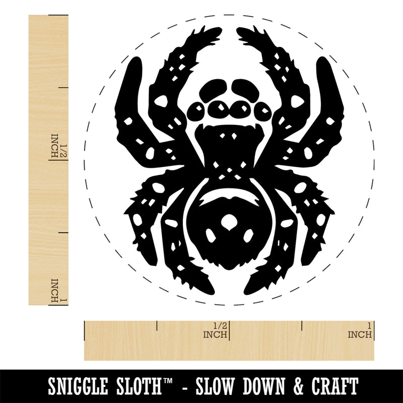 Fuzzy Jumping Spider Arachnid Rubber Stamp for Stamping Crafting Planners