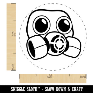 Gas Mask Hazmat Pollution Smoke Rubber Stamp for Stamping Crafting Planners