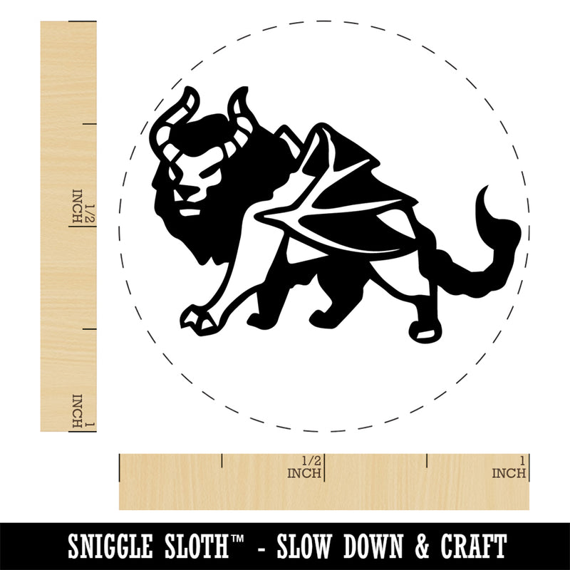 Manticore Greek Mythological Creature Beast Rubber Stamp for Stamping Crafting Planners