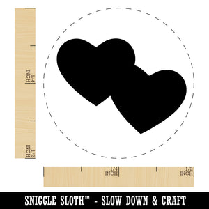 Double Heart Symbol Rubber Stamp for Stamping Crafting Planners