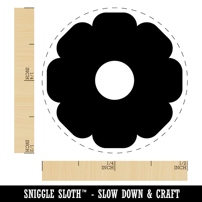 Flower Solid Rubber Stamp for Stamping Crafting Planners