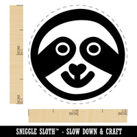 Sloth Face Rubber Stamp for Stamping Crafting Planners