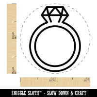 Diamond Ring Wedding Engagement Rubber Stamp for Stamping Crafting Planners