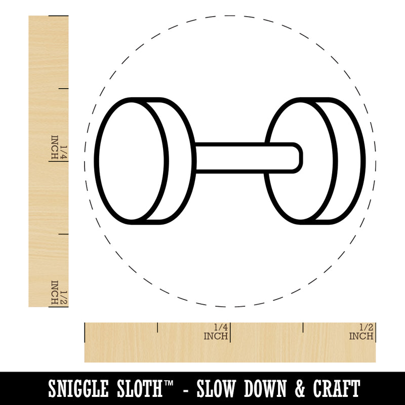 Dumbbell Gym Workout Exercise Rubber Stamp for Stamping Crafting Planners