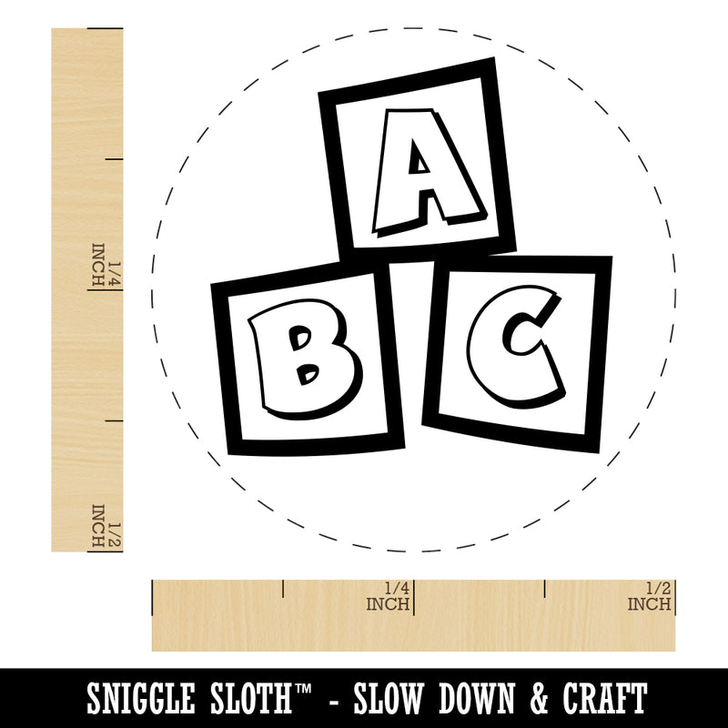 ABC Kids Baby Blocks Rubber Stamp for Stamping Crafting Planners