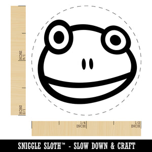 Cute Frog Face Rubber Stamp for Stamping Crafting Planners