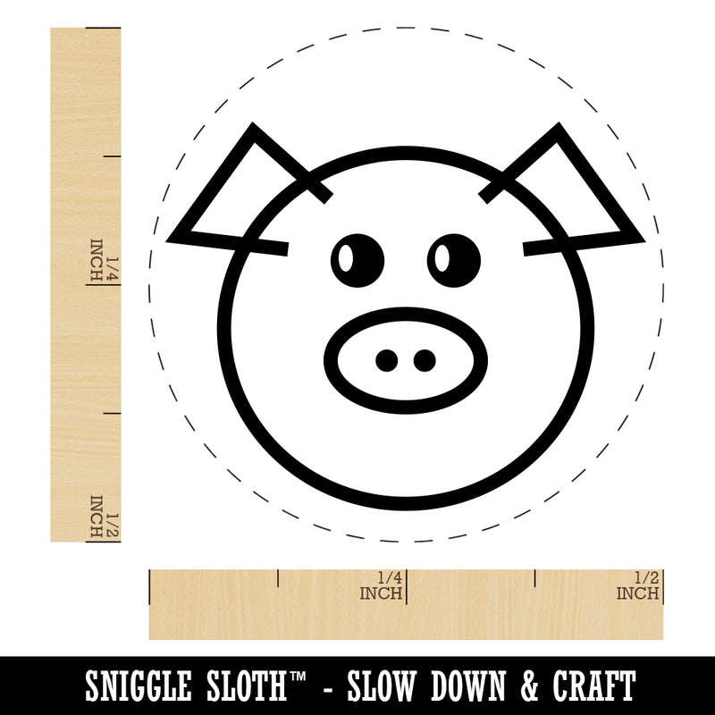 Cute Pig Face Rubber Stamp for Stamping Crafting Planners