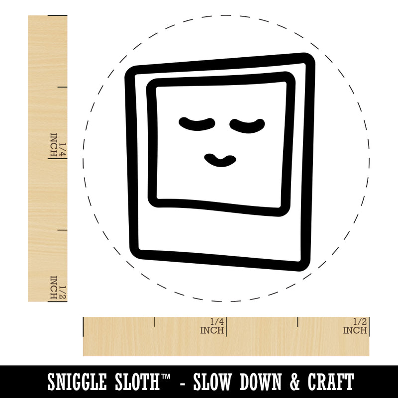 Instant Photo Doodle Rubber Stamp for Stamping Crafting Planners