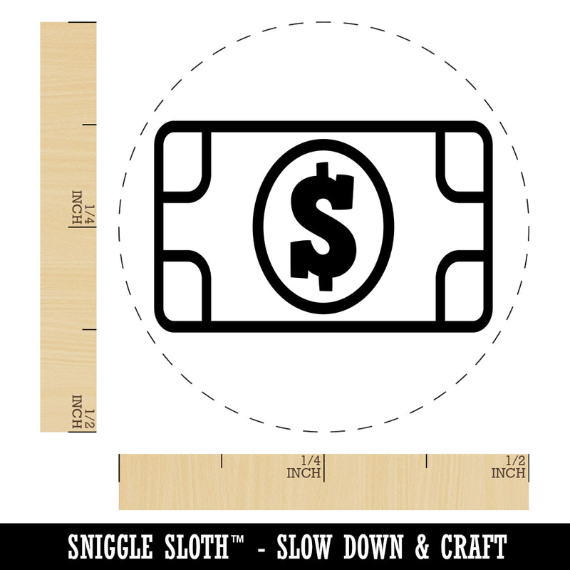 Money Cash Bills Rubber Stamp for Stamping Crafting Planners