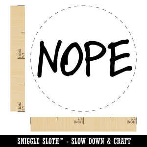 Nope Text Rubber Stamp for Stamping Crafting Planners