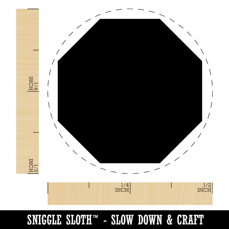 Octagon Solid Rubber Stamp for Stamping Crafting Planners