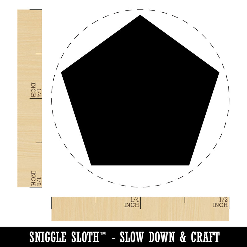 Pentagon Solid Rubber Stamp for Stamping Crafting Planners