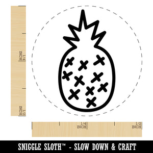 Pineapple Doodle Rubber Stamp for Stamping Crafting Planners