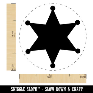 Sheriff Policeman Badge Rubber Stamp for Stamping Crafting Planners